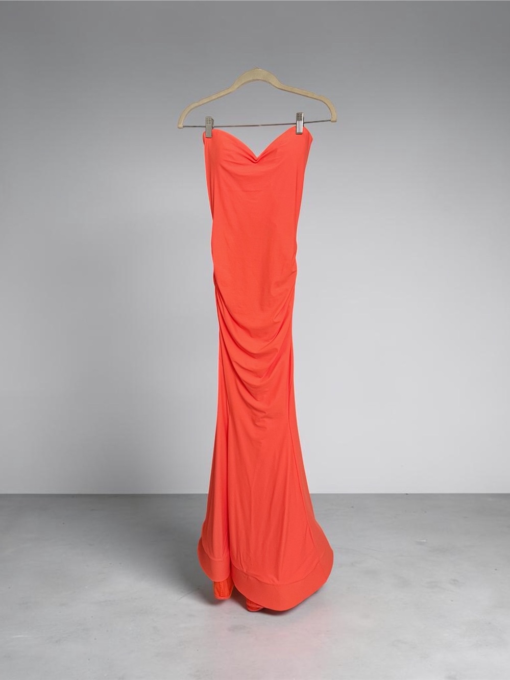 La Femme Orange Prom Dress